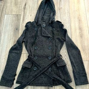 American Rag Hooded Sweater,XS,Dark Gray